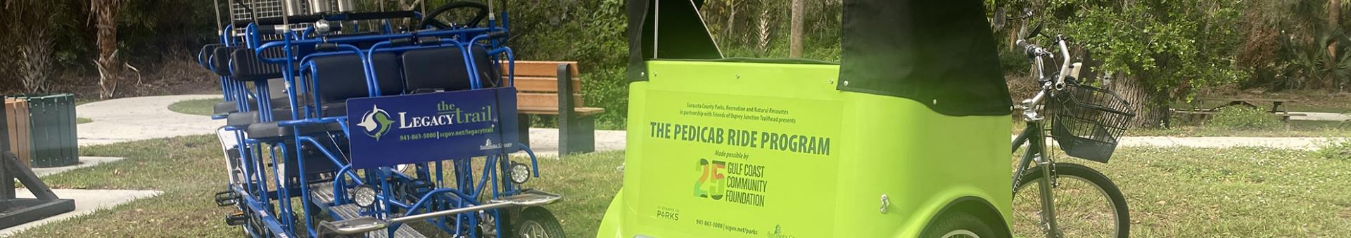 Image of the Sarasota County Pedicab and Surrey.