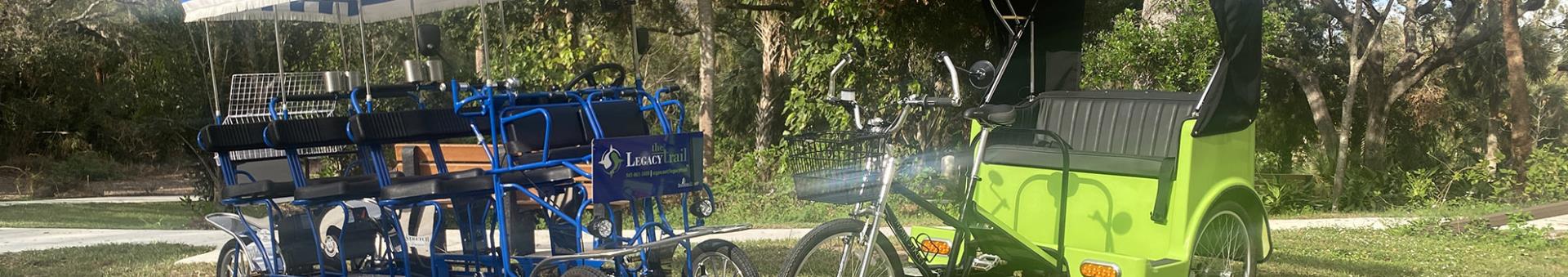 Image of the Sarasota County Pedicab and Surrey.