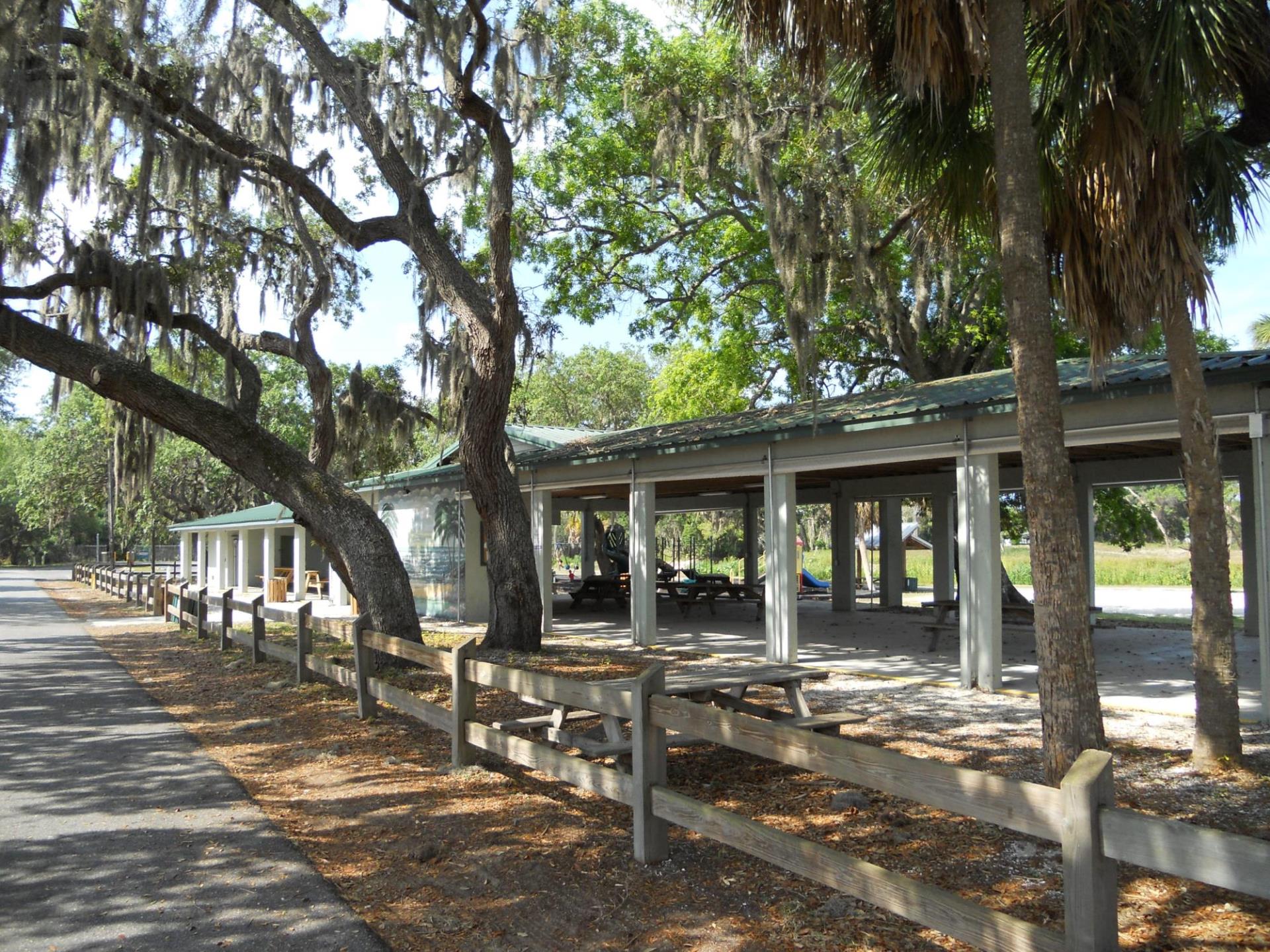 Pavilion at Pincecraft surounded by trees